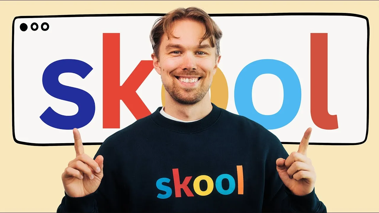 Max Perzon YouTube video thumbnail discussing how he generated 655,000 dollars on Skool, documenting the revenue growth behind his Free Skool Course community