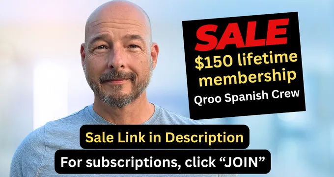 Qroo Paul Kurtzweil promoting the Qroo Spanish Crew lifetime membership at 150 dollars with subscription options